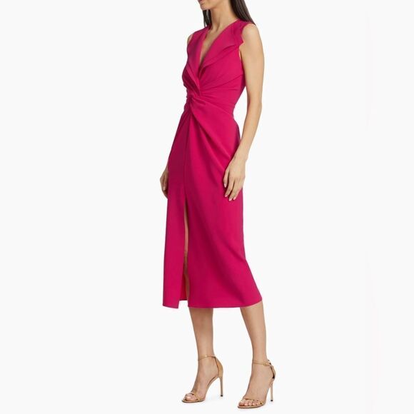 Prabal Gurung Lily Twist-Front Midi Dress size 0 - Picture 3 of 13
